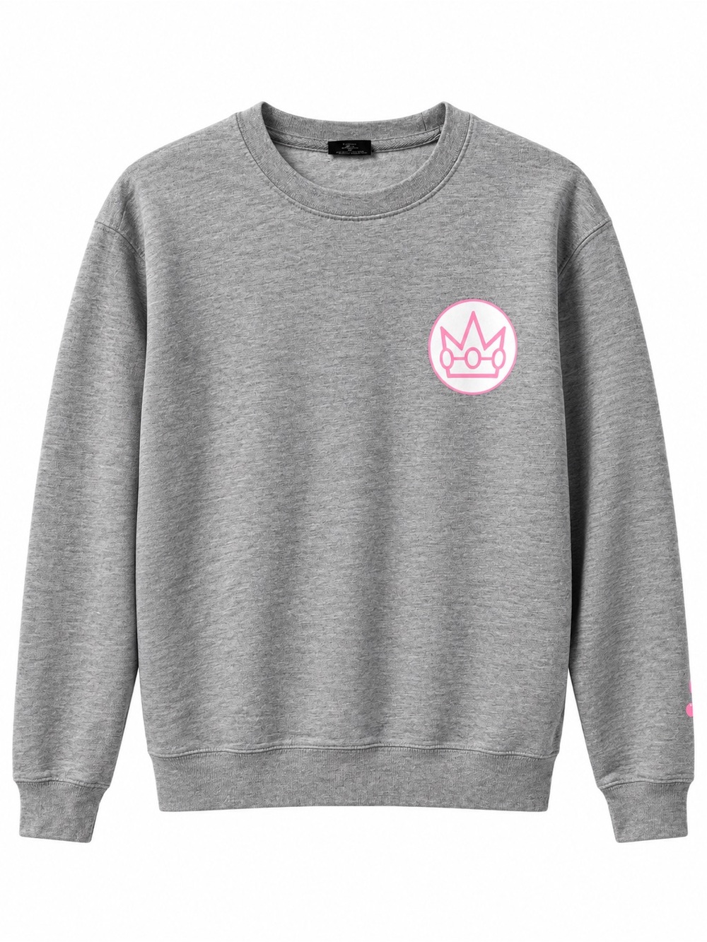 Super Nintendo World Princess Peach Gray Crewneck Youth Girls XL